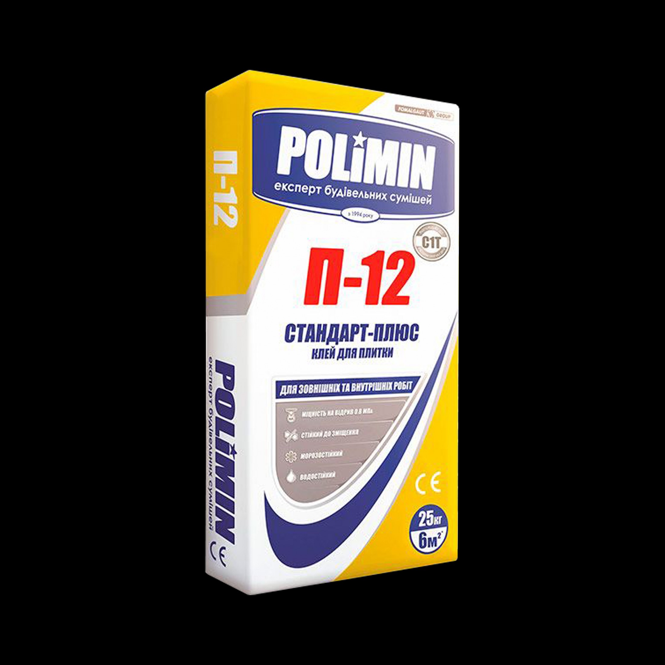 Клей для плитки П-12 Polimin (Полимин) 