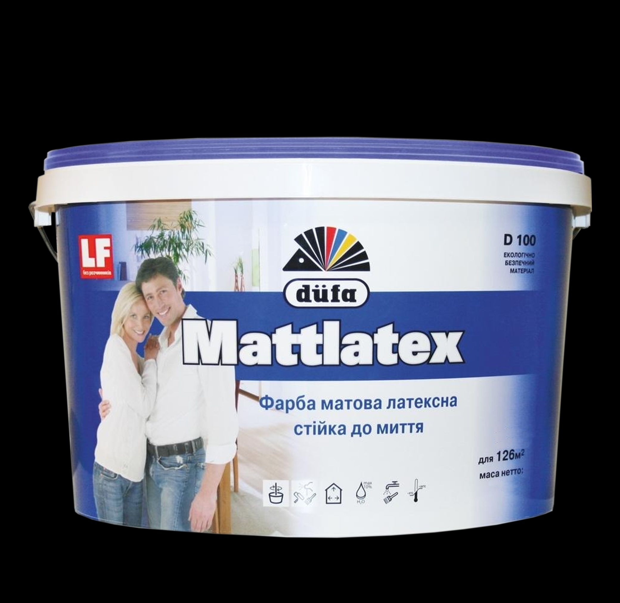 Латексна матова фарба Mattlatex D100 DUFA 10 л